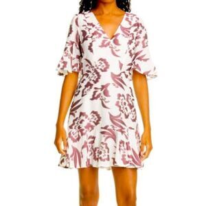 NWT Rebecca Taylor Fit & Flare Ruffle Dress - Size 8